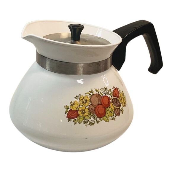 Corning Ware Spice of Life 6 Cup Tea Pot With Lid Vintage - Picture 5 of 11